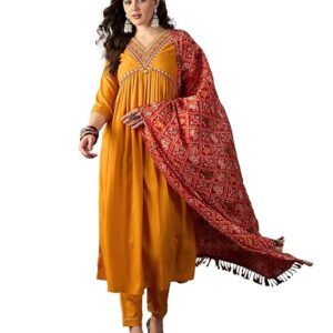 Crepe Zari Embroidered Suit