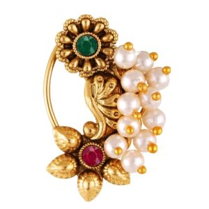 Gold-Plated-with-Pearl-Maharashtrian-Nath-for-women