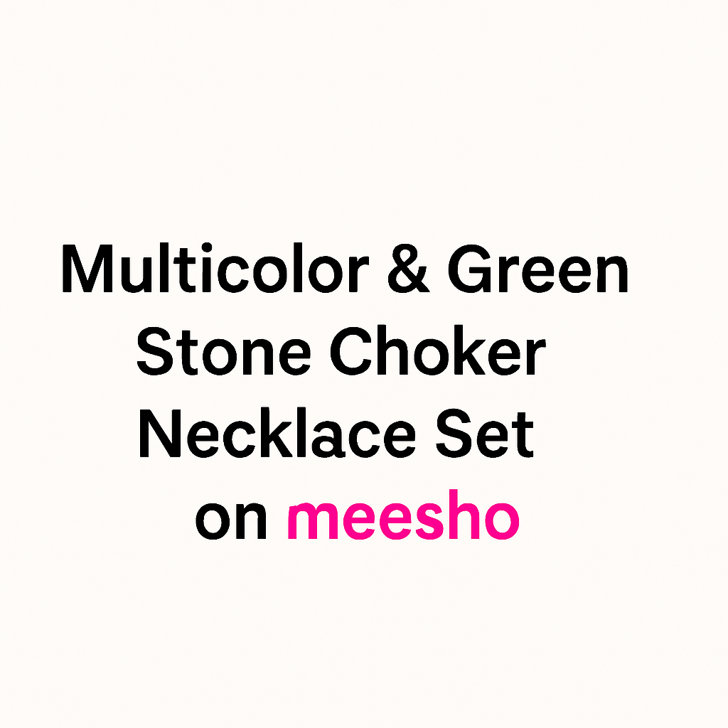 Multicolor and Green Necklace set