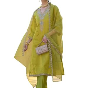 Silk Blend Embroidered Suit
