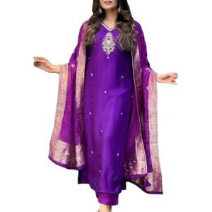 Silk blend Straight Suit