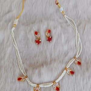 Red Gold Plated Necklace Set