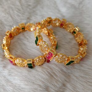 Kundan Pearl Bangles