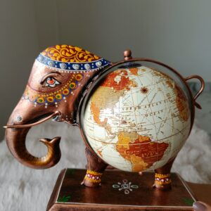 Handcrafted Elephant Globe Decor