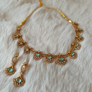 Pastel Green Diamond Necklace