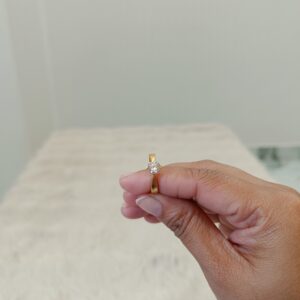 Classic Solitaire Gold Finish Ring