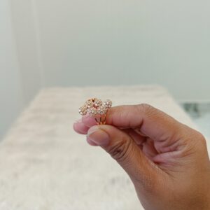 Floral Diamond Cluster Ring