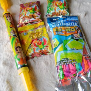 Holi Combo of Pichkari with Gulal and Water Balloon