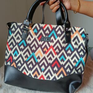 MultiColor Printed Travel Handbag