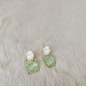 Resin Stone Drop Earrings