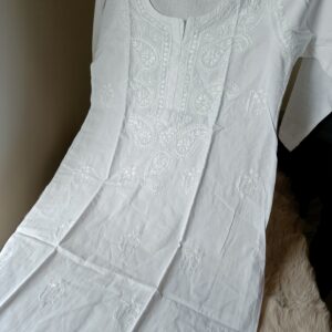 White Chikankari Kurti