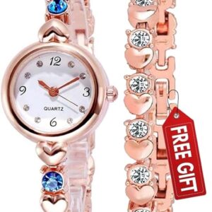Heart Shape Watch with Bracelet