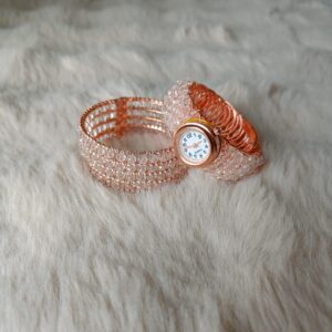 Rose gold bracelet watch