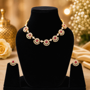 Crystal flower Necklace Set