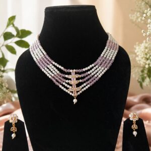 AttireWithEvara Multilayer Pink Beads Set